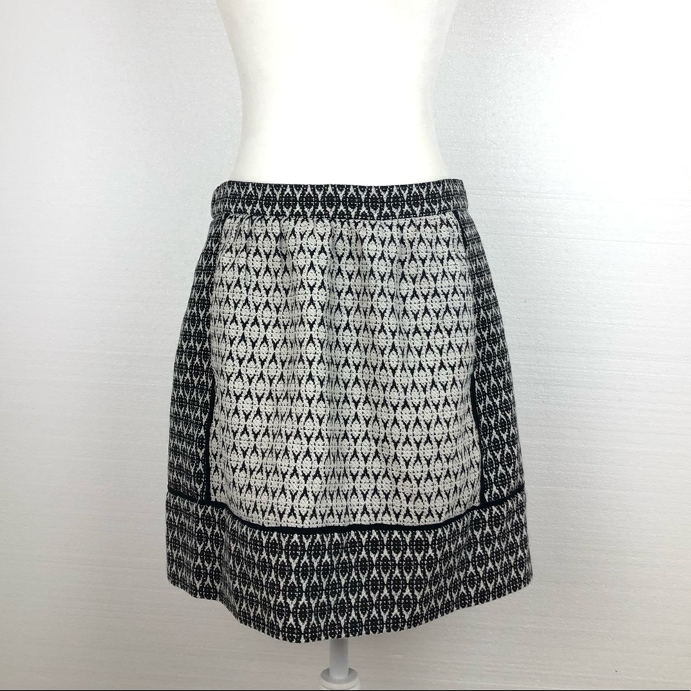 J Crew Mod Tapestry Career Skirt Pockets Sz 10 MCM